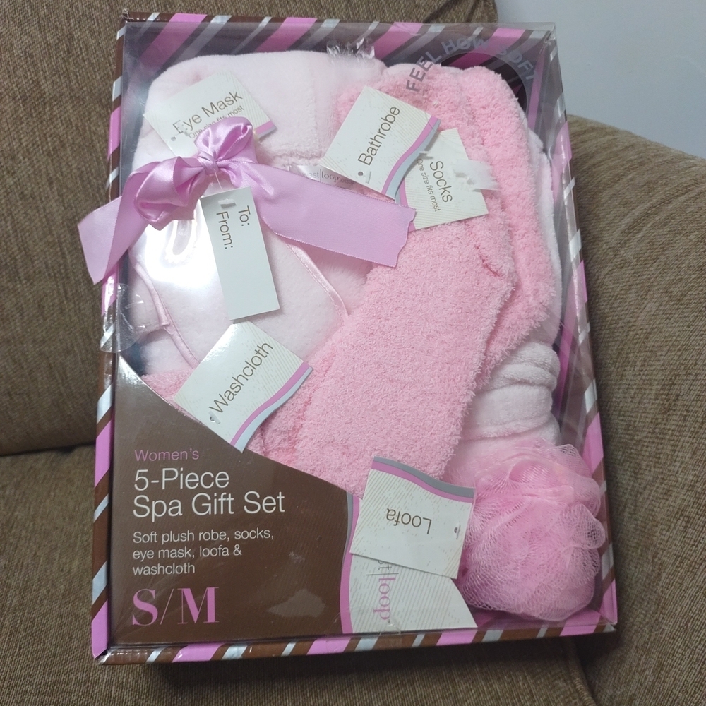 west loop Women's 5-Piece Spa Gift Set - Light Pink New
